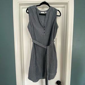 New York and Co sleeveless dress with polka dots